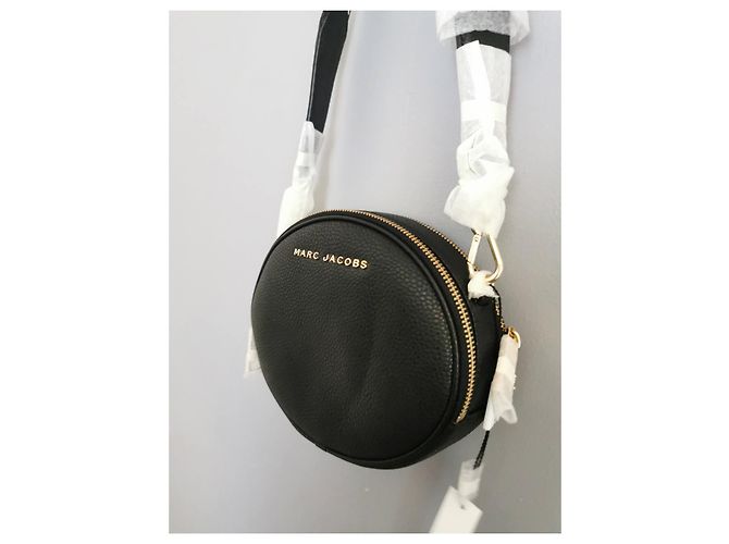 Borsa a tracolla ovale in pelle nera Marc Jacobs Nero - vista 14