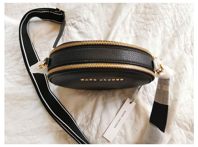 Borsa a tracolla ovale in pelle nera Marc Jacobs Nero - vista 4