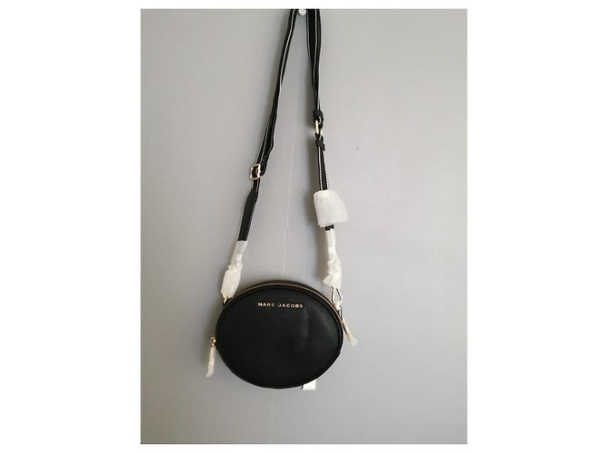 Borsa a tracolla ovale in pelle nera Marc Jacobs Nero - vista 6