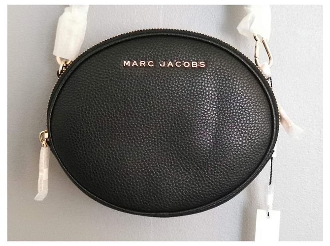 Borsa a tracolla ovale in pelle nera Marc Jacobs Nero - vista 8