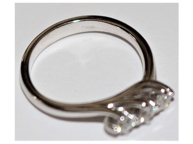 Autre Marque Anello giarrettiera in oro bianco e diamanti misura 53 Argento - vista 3