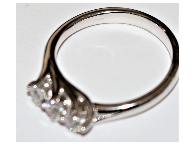 Autre Marque Anello giarrettiera in oro bianco e diamanti misura 53 Argento - vista 4