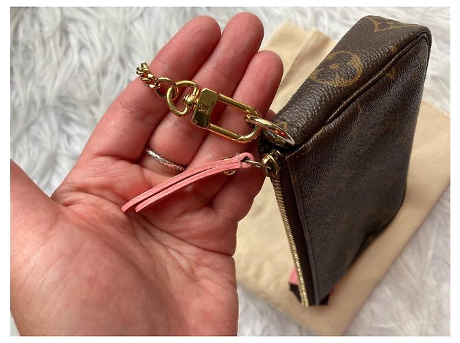 Louis Vuitton Mini Pochette Multicolore Pelle e Tela - vista 10