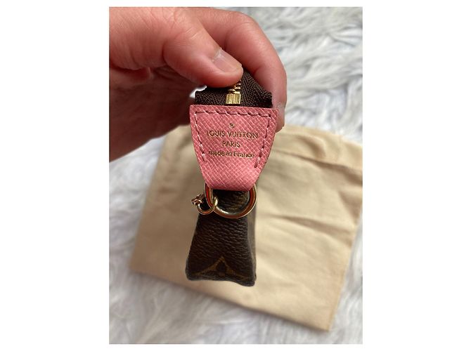 Louis Vuitton Mini Pochette Multicolore Pelle e Tela - vista 4