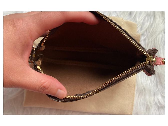 Louis Vuitton Mini Pochette Multicolore Pelle e Tela - vista 6