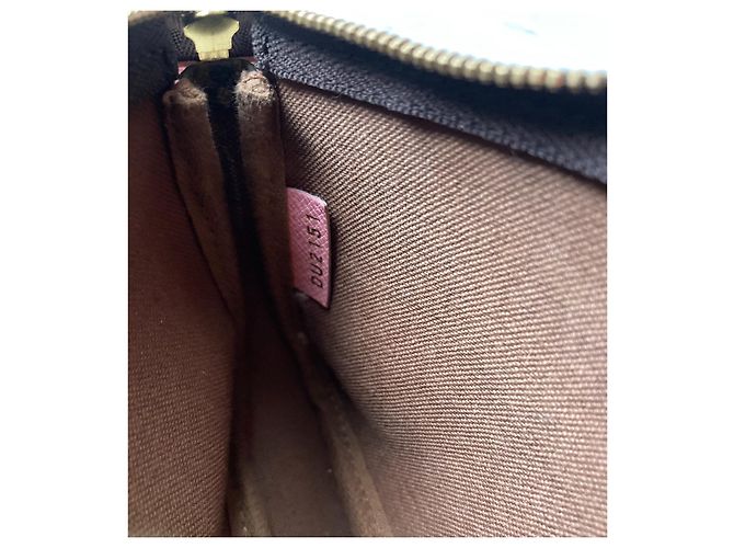 Louis Vuitton Mini Pochette Multicolore Pelle e Tela - vista 7