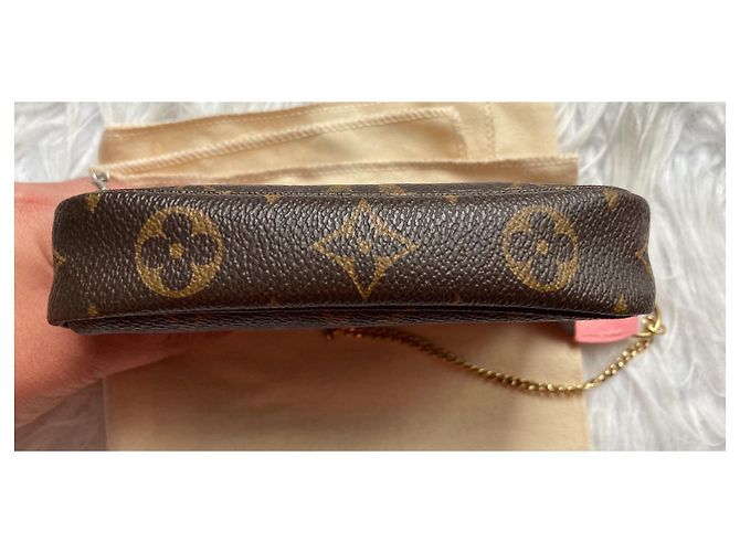 Louis Vuitton Mini Pochette Multicolore Pelle e Tela - vista 9