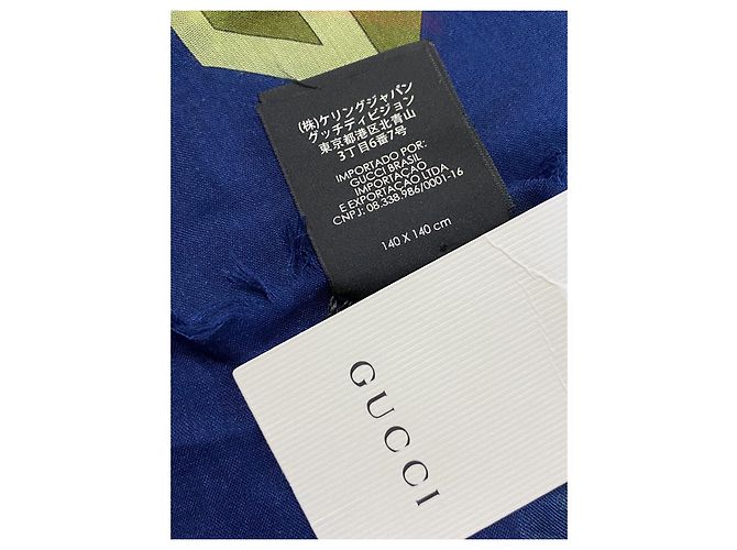 Gucci Silk Wool Scarf Multicolor Multiple colors - view 2