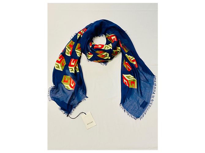 Gucci Silk Wool Scarf Multicolor Multiple colors - view 5