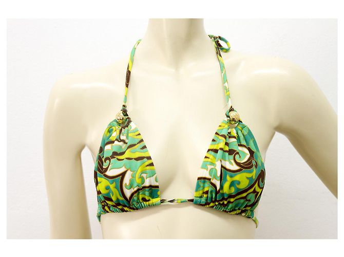 Milly Cabana Grün und Braun Kaleidoscopic Print Bikini Badeanzug Bademode Größe S - Ansicht 2