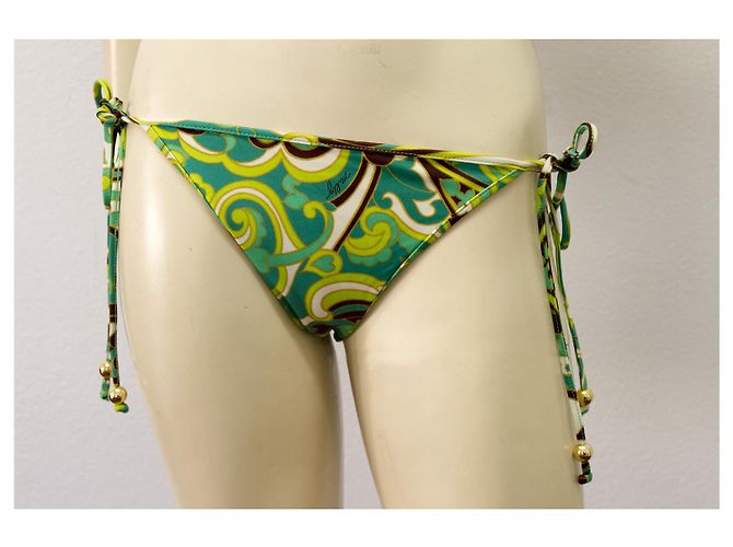 Milly Cabana Grün und Braun Kaleidoscopic Print Bikini Badeanzug Bademode Größe S - Ansicht 3