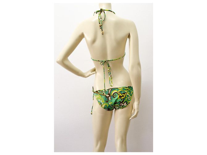 Milly Cabana Grün und Braun Kaleidoscopic Print Bikini Badeanzug Bademode Größe S - Ansicht 5