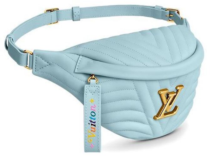 Bumbag Louis Vuitton Marsupio new wave LV Blu chiaro - vista 4