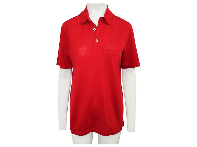 Hermès Polo rojo bordado con H Roja - vista 2
