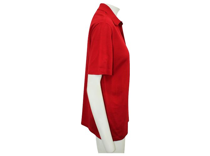 Hermès Polo rojo bordado con H Roja - vista 5
