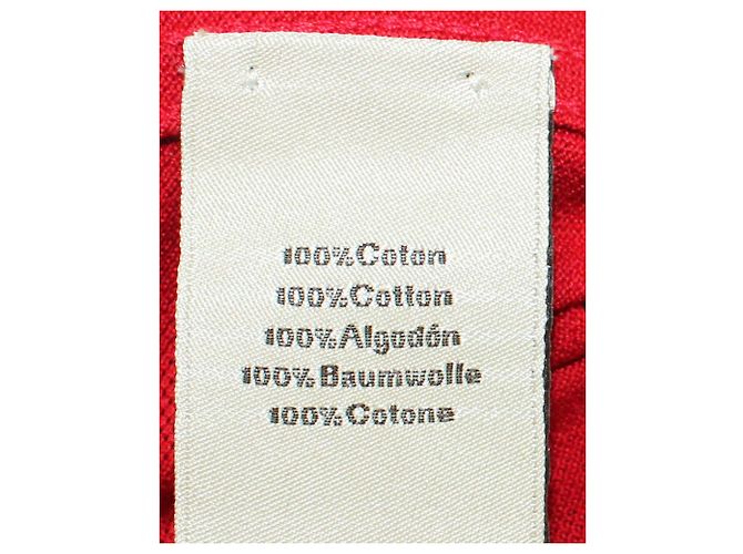 Hermès Polo rojo bordado con H Roja - vista 6