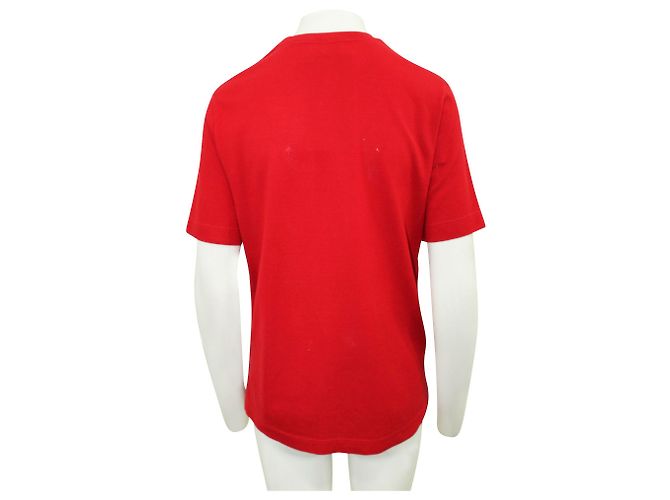 Hermès Rotes T-Shirt mit H-Stickerei - Ansicht 4