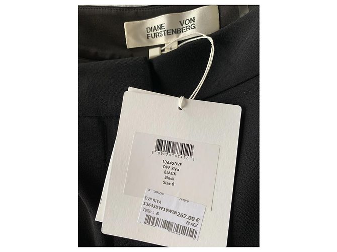 Pantalones rectos de crepé negro Diane Von Furstenberg - vista 4