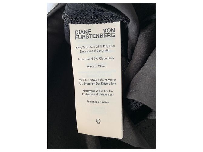 Pantalones rectos de crepé negro Diane Von Furstenberg - vista 5