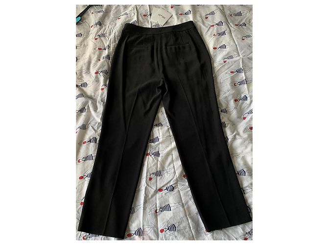 Pantalones rectos de crepé negro Diane Von Furstenberg - vista 6