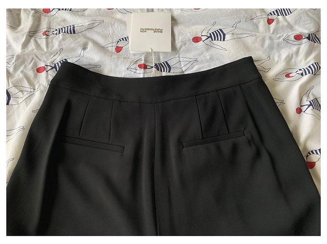 Pantalones rectos de crepé negro Diane Von Furstenberg - vista 7