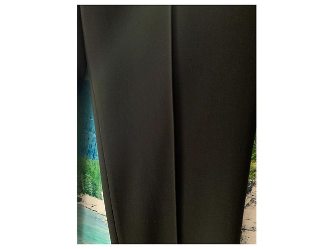 Pantalones rectos de crepé negro Diane Von Furstenberg - vista 9