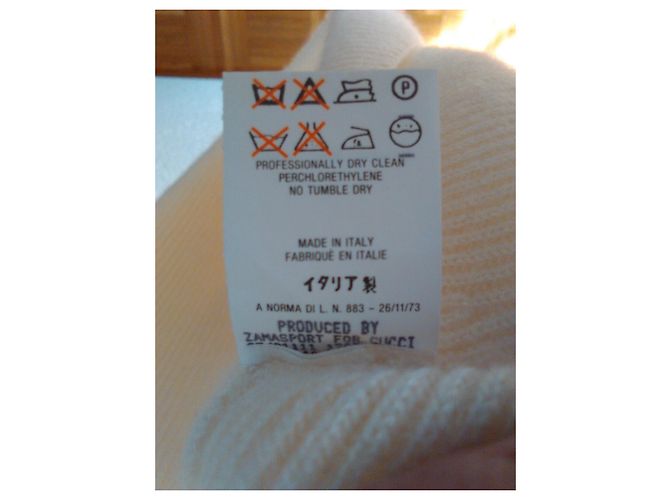 SUÉTER DE CUELLO BARCO DE PUNTO DE CASHMERE GUCCI Crudo - vista 6