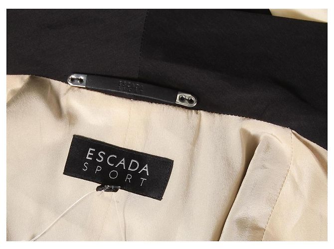 Escada Jacke Schwarz und Beige aus Polyester Größe M - Ansicht 3