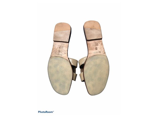 Hermès Mules Beige Leder Lackleder 39 - Ansicht 4