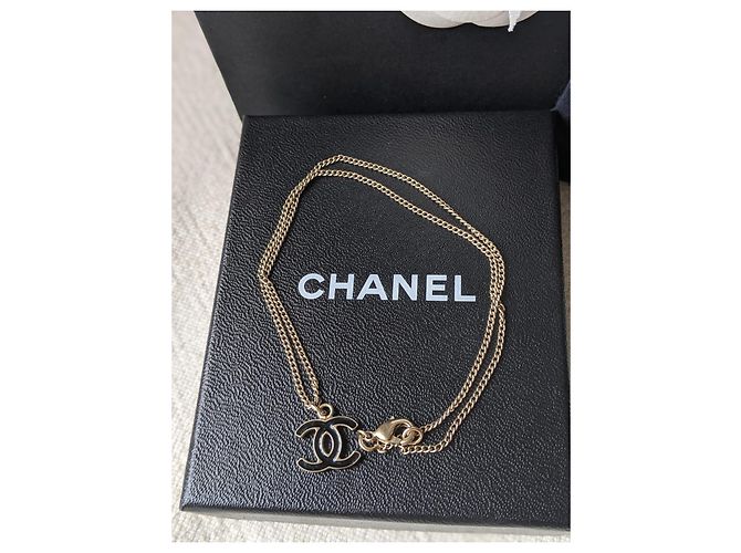 Chanel CC 08C Collana con orecchini in smalto nero set - vista 14