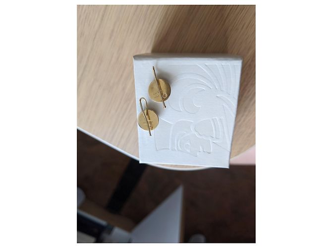Frey Wille 18k Boucles d'oreilles cabochon Sarah Bernhardt en or jaune - vue 4