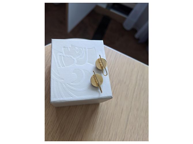 Frey Wille 18k Boucles d'oreilles cabochon Sarah Bernhardt en or jaune - vue 5