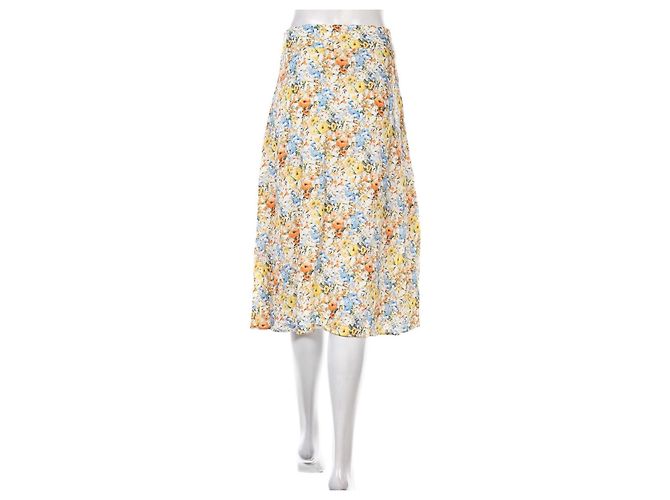 Autre Marque Falda floral Rich and Royal de viscosa y lino Multicolor - vista 2