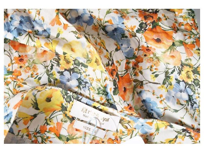 Autre Marque Falda floral Rich and Royal de viscosa y lino Multicolor - vista 3
