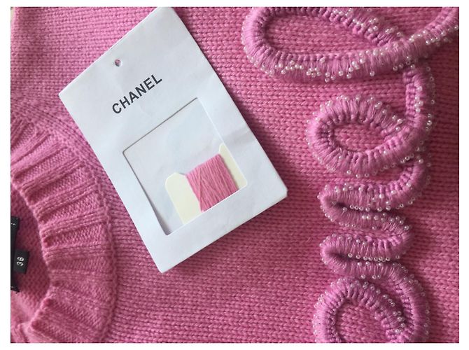 Suéter Chanel de cachemira rosa - vista 3
