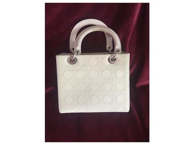 Borsa Lady Dior Dior in pelle crema Crudo - vista 2