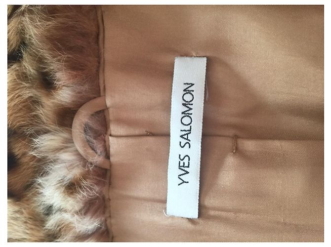 Abrigo de piel Yves Salomon Beige - vista 3