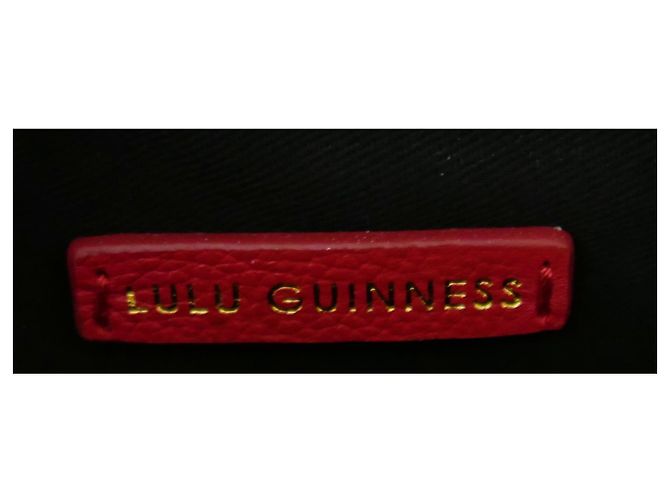 Borsa a tracolla Lulu Guinness Glitter Lips Rosso - vista 5