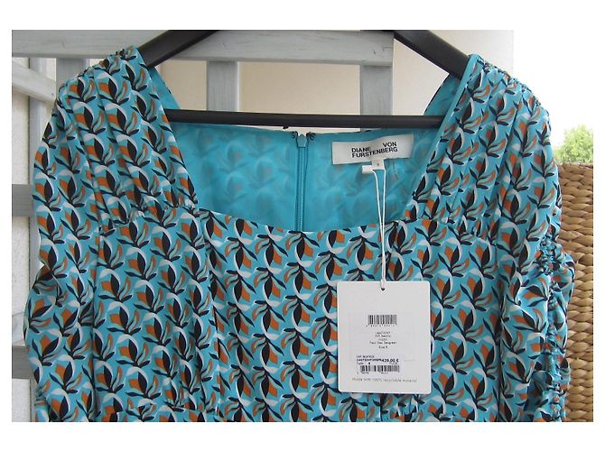 Diane Von Furstenberg Beatrix Langkleid Türkis - Ansicht 4