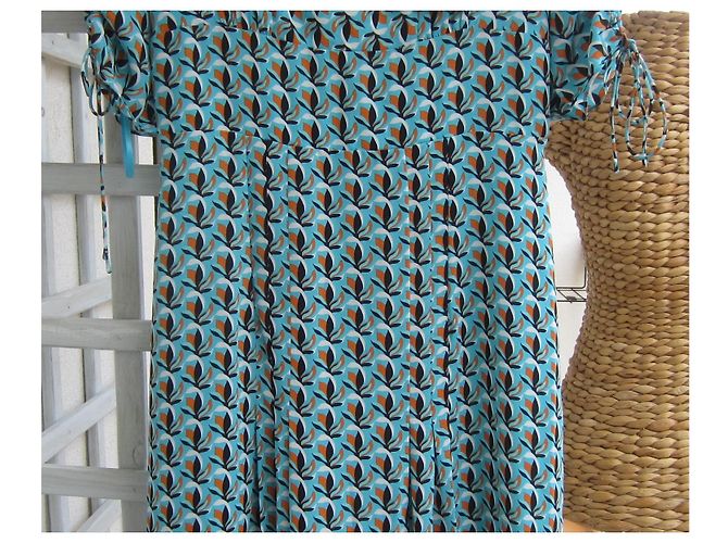 Diane Von Furstenberg Beatrix Langkleid Türkis - Ansicht 9