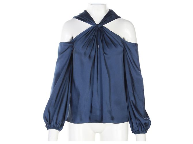 Elizabeth And James Cold Shoulder Silk Top - vista 2