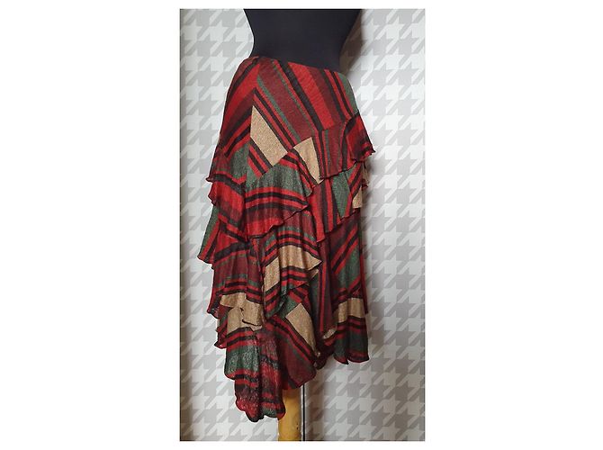 Falda midi de lino Ralph Lauren Multicolor - vista 2