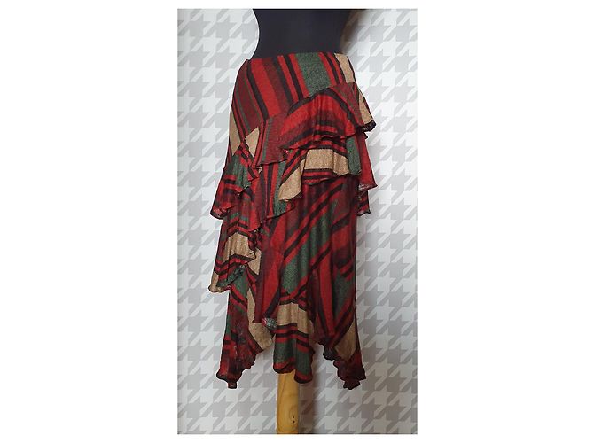 Falda midi de lino Ralph Lauren Multicolor - vista 3