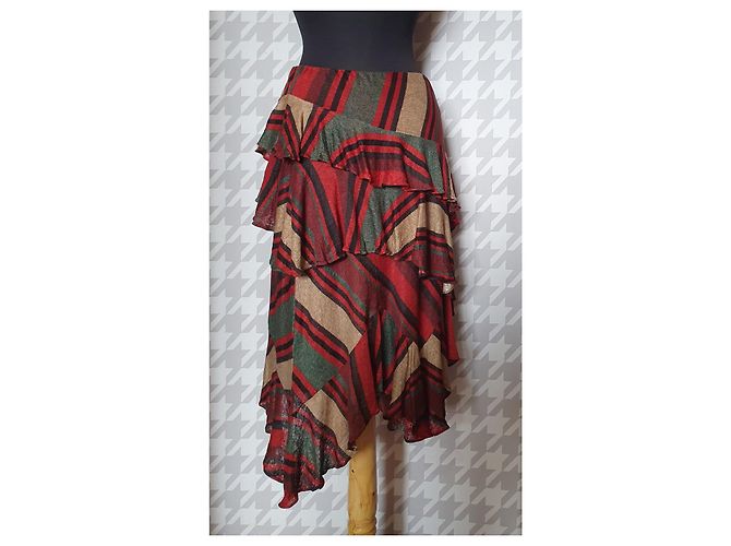 Falda midi de lino Ralph Lauren Multicolor - vista 4