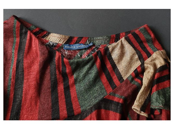 Falda midi de lino Ralph Lauren Multicolor - vista 5