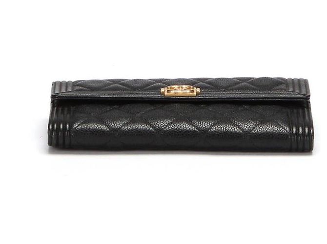 Chanel Boy Channel Lange Geldbörse in Schwarz - Ansicht 4