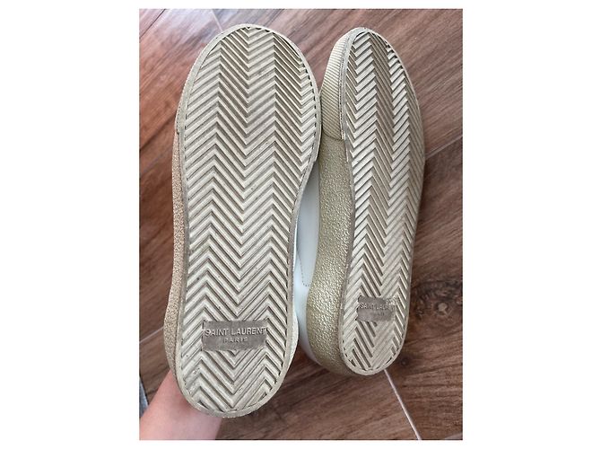 Sneakers Saint Laurent in pelle bianca Bianco - vista 3