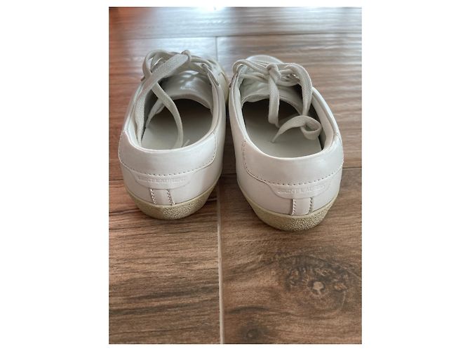 Sneakers Saint Laurent in pelle bianca Bianco - vista 4