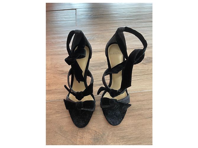 Sandali Alexandre Birman in velluto nero - vista 2