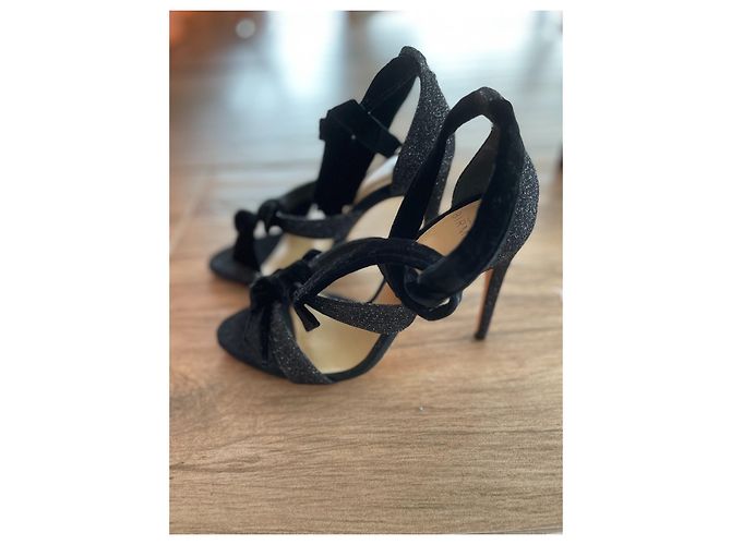 Sandali Alexandre Birman in velluto nero - vista 6